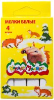 Мел белый   4шт. "Каляка-Маляка" /60/
