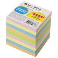 Блок для записей  90х90х90мм цветной "BRAUBERG" /12/