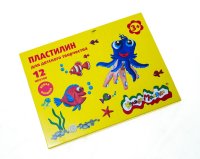 Пластилин 12цв. "Каляка-маляка" со стеком 180г /20/