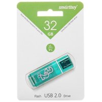 Флеш карта 32Гб Smartbuy Glossy зеленый /1/